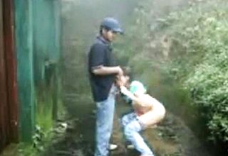 British Indian couple fuck In rain Storm at Hill station