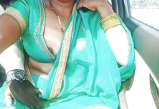 Telugu Dirty Talks car sex, telugu saree aunty Romantic sex With STRANGER part 2