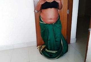 Green Saree super hot school instructor Want To Plumbed Her 18y senior College girl - Indian Local Hook up (Hindi Audio)